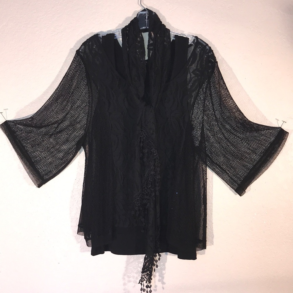 NWT 3 pc Sequin Top w/Matching Tank & Scarf - Picture 1 of 7